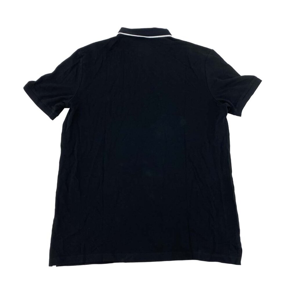 Hugo Boss Men's Short Sleeve Polo Shirt | Ribbed Collar | Black | Size X-Large - Picture 2 of 3